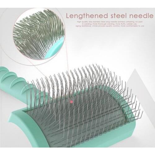 Lengthened Toughness Stainless Steel Teeth Arc Type Comfortable Suitable Large Dog Pet Grooming Comb Pet Supplies Cat Accessorie