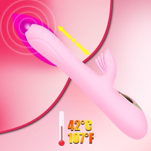 Heating Dildo Vibrator Licking Telescopic Vibrator For Women Clitoris stimulator Sex Toys For Women Female Masturbator Massager