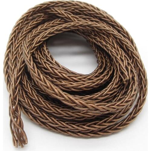 1Meter Bronze color 7N Pure Single Crystal Copper 8 Shares 152 Cores DIY Cable Earphone Accessories