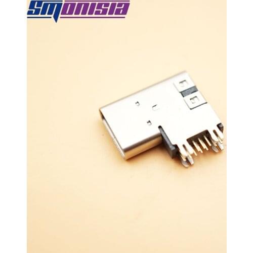 Smonisia 10pcs 3.1 USB Female Connector Padded 2.3mm-5.0 3.1 Side Insert Socket 4Pins DIP Harpoon Jack