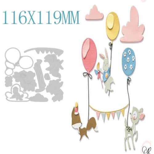 2021 New Arrived Christmas Balloon Metal Cutting Dies For DIY Edge Embossing Cut Paper Card Scrapbooking No Stamps