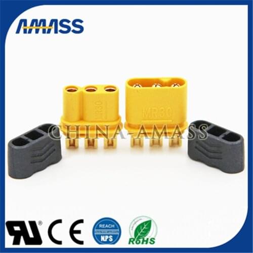 AMASS MR30 plug xt30 three core version with sheath 2mm gold plated connector genuine model accessories