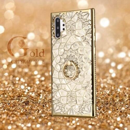 Ring Stand Case For Samsung Galaxy Note 10 Plus 5G S10 S9 S8 S7 3D Diamond Cover For Samsung A6 A8 A7 A9 2018 A70 A50 A10