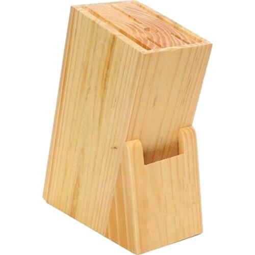 Kitchen Wood Knife Holder Bamboo Knife Block Stand Knives Storage Shelf Rack Storage Box Organizer Kitchen Tool Accessories