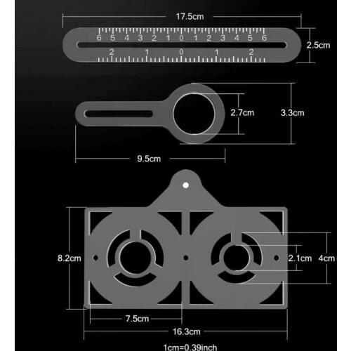 L74D 6/12 Fold Angle Measuring Tool Multi Angle Measuring Ruler Aluminum Alloy Angle Measurement Template Tool Finder