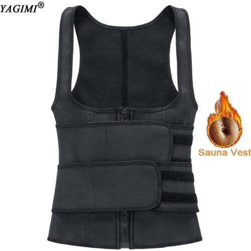 YAGIMI Latex Sweat Vest Waist Trainer Body Shaper Corset Women Slimming Vest Shapewear Firm Tummy Control Big Plus Size Xs-6xl