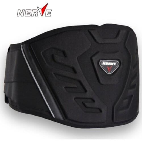 German NERVE motorcycle belt care kidney gird waist motorbike riding equipment Knight Protector waist Protection Solid-schwarz