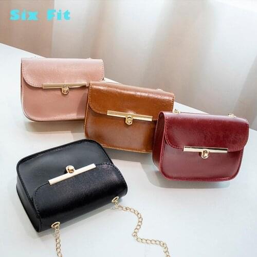 New Trendy High-quality Pu Leather Chain Mobile Phone Shoulder Simple Small Square Bags Womens Designer Handbag Girls Gifts Sac