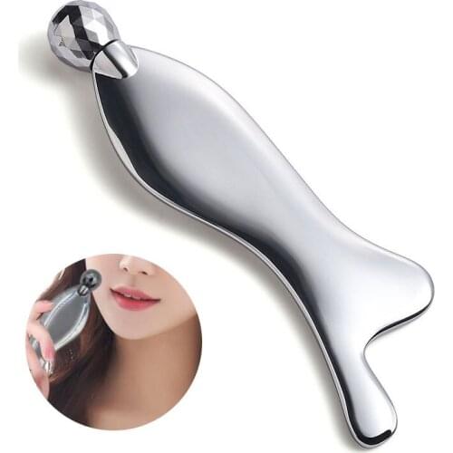 Face Lift Massage Reuse Guasha Board Face Lift Tool Titanium Alloy Face Massager Effective Fashion V Shape Reduce Fine Lines