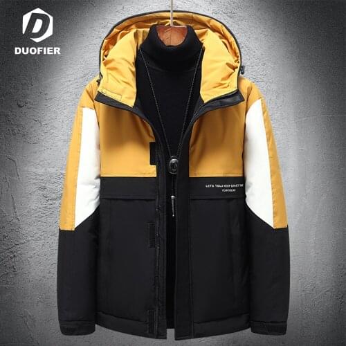 Casual Winter Warm Snow Jackets Mens Clothing White Duck Down Jacket Parkas Man Thicken Coats Male -20 Degree Windbreaker Parka