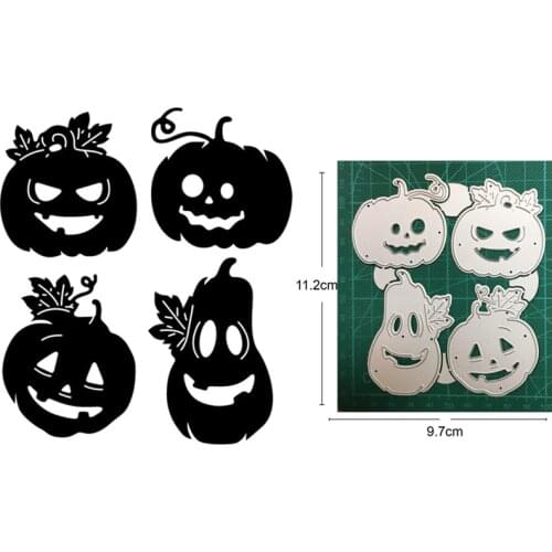 Metal cutting dies cut die mold 4pcs Pumpkin Halloween Decoration Scrapbook paper craft knife mould blade punch stencils dies