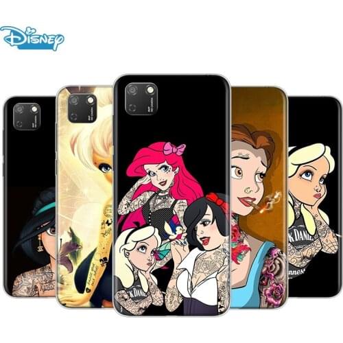 Transparent Cover Disney Princess Tattoo For Honor 9 9S 9A 9C 9X 9N 9i V9 10 10i 10X X10 Lite Pro Shockproof Phone Case