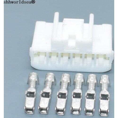 Shhworldsea 6 Pin Electrical Auto Connector plug With Terminals For Car Auto 7283-1061