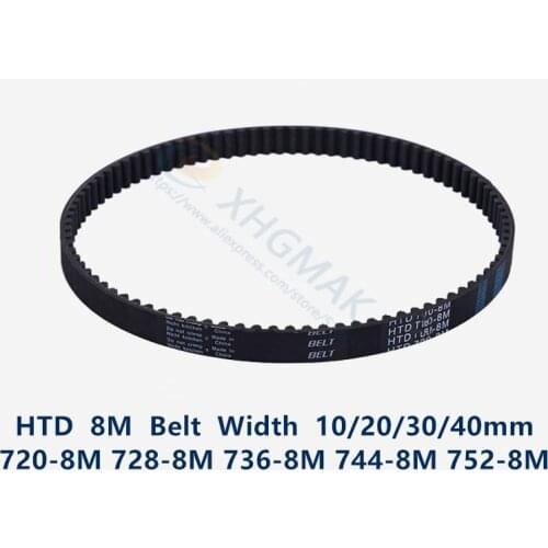 HTD 8M synchronous belt C=720/728/736/744/752 width 20/30/40mm Teeth 90 91 92 93 94 HTD8M Timing Belt 720-8M 728-8 736-8M 752-8M