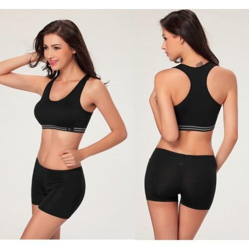 Stylish Gym Fitness Sports Bra Cotton Push Up Stretch Athletic Vest No Rims Breathable Full Cup Padded Bras Plus Size Top