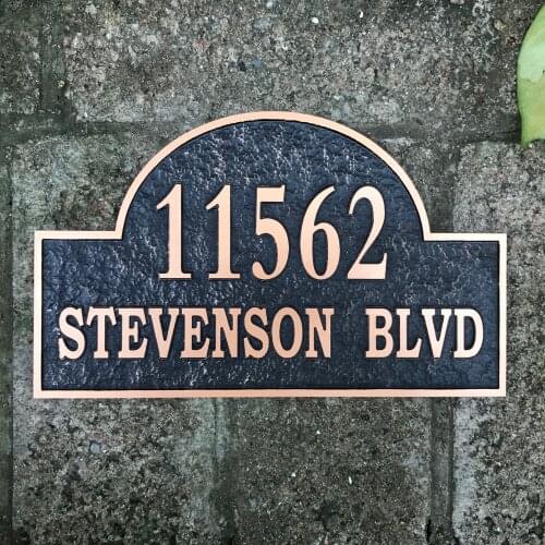 Carve Home House Name with Number Custom Made Villa Door Plate Classic Style Any Language