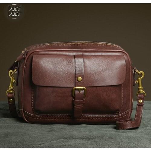 Vegetable Tanned Genuine Leather High End Female Handbag Satchel Shoulder Strap Crossbody Bag For Women sac a main femme bolsas