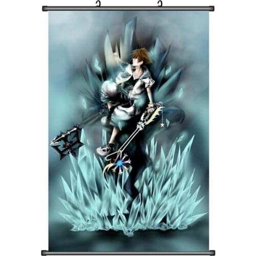 Japanese Anime Games Kingdom Hearts Sora & Riku & Kairi & Ventus & Aqua Home Decor Wall Scroll Poster Decorative Picture