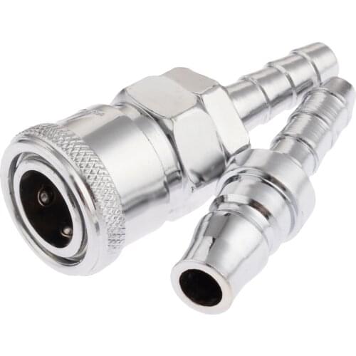 2Pcs Iron Pneumatic Fitting Air Line Hose Compressor Connector Quick Release Coupler Air Line Fittings for 8mm Hose SH20 PH20