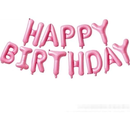 13Pcs Happy Birthday Decoration Balloons Rose Gold Letter Foil Ballons Birthday Party Decorations Birthday Anniversaire Gifts