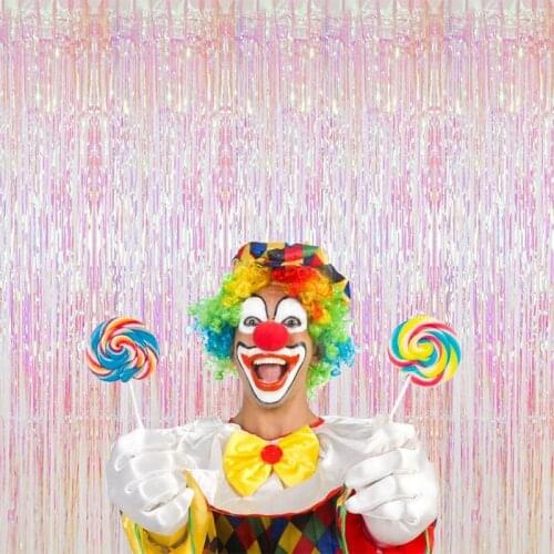 1x2M Colorful Rain Silk Curtain Tassel Wedding Party Birthday Baby Shower Party Decoration Supplies