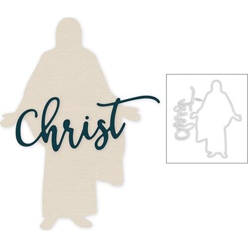 2020 New English Words Christ and Jesus Silhouettes Metal Cutting Dies For DIY Album Greeting Card Scrapbooking Making No Stamps