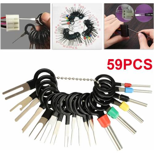 New 59Pcs Car Electrical Terminal Removal Tool Kit Wire Plug Connector Pin Release Extractor Puller for Automotive Repair Tools
