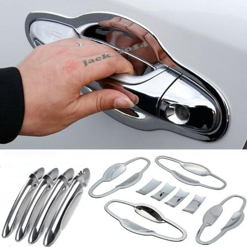 Accessories ABS Chrome Door Handle + Bowl Covers Trims For 2013 2014 2015 2016 2017 2018 Toyota RAV4