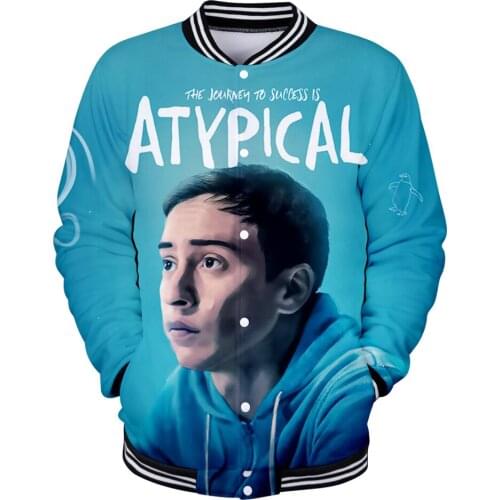 Atypical TV Show 3D Prints Baseball Jackets Women/Men Fashion Long Sleeve Jacket Unisex Casual Streetwear Clothes