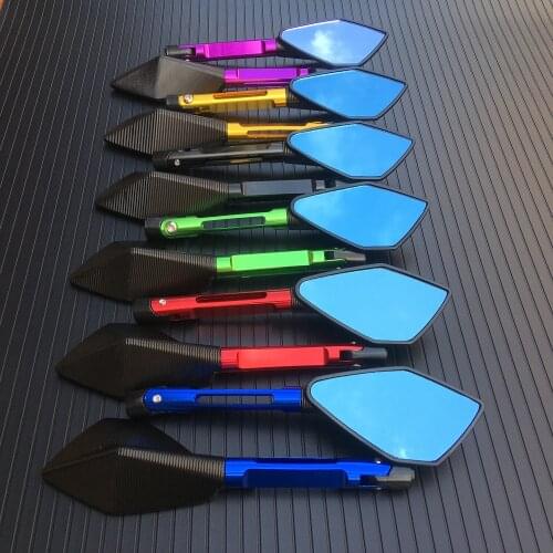 Motorbike Motorcycle Big Rearview Mirror Folding Side Mirrors CNC Aluminum Adjusting for KAWASAKI HONDA SUZUKI YAMAHA DUCATI