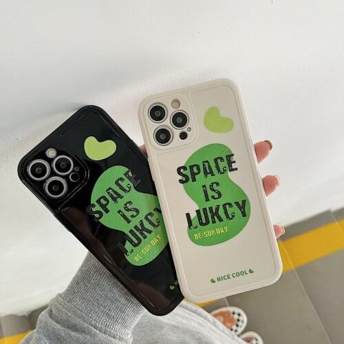 Retro Photo frame green geometry art Japanese Phone Case For iPhone 11 12 Pro Max Xr Xs Max 7 8 Plus 7Plus case Cute Soft Cover