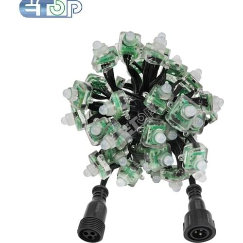 DC12V 50ct WS2811 Square led pixel BLACK wire 18awg with ray wu/paul zhang/xconnect/diy connector