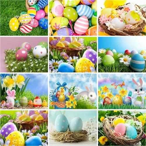 EverShine 5D Diamond Painting Landscape Cross Stitch Diamond Embroidery Easter Eggs Rhinestones Art Gift Home Decoration