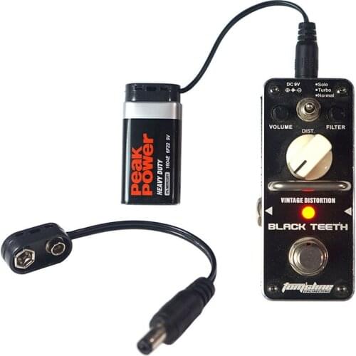 9V Effects External Battery Buckle USB Charging Mobile DC Power Cable for Electric Guitar