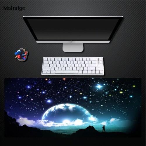 Mice Mat Gamer Sky Blue Starry Thickened Natural Rubber Mouse Pad XXL Desktop Mat Game Accessories Pad