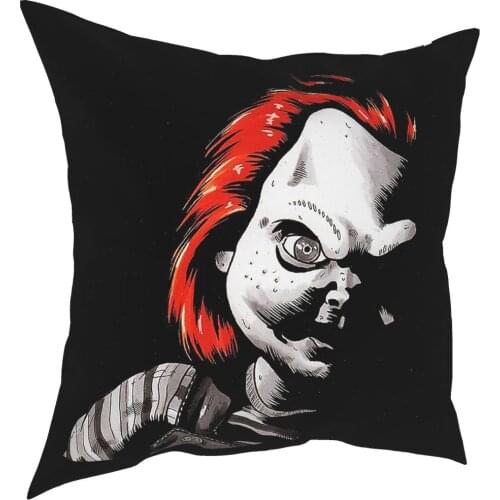 Chucky Doll Horror Pillowcase Printed Fabric Cushion Cover Decoration Good Guy Pillow Case Cover Home Drop Shipping 18