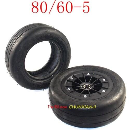 Lightning shipment 80/60-5 tubeless tyre vacuum wheel for XiaoMi 9 Balancing Car 8 inch Go-kart front wheel tubeless tyre