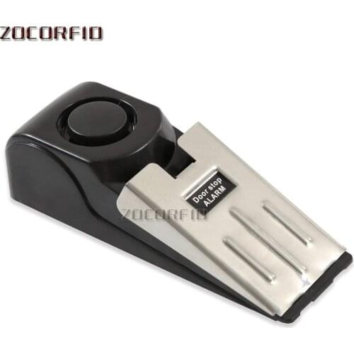 120dB Mini Wireless Vibration Alarm Door Stop Alarm for home Wedge Shaped Stopper Alert Security System Block Blocking System