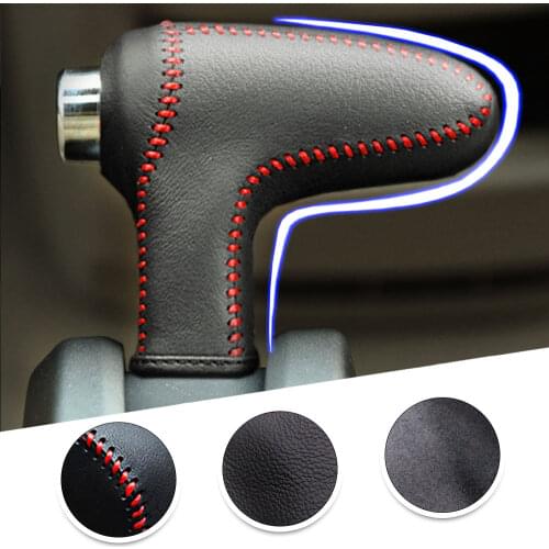Muchkey Leather Gear Knob Stick Covers AT For Honda CIVIC CR-V XR-V NSX JAZZ HR-V ACCORD CITY Non-slip Automatic Shifter
