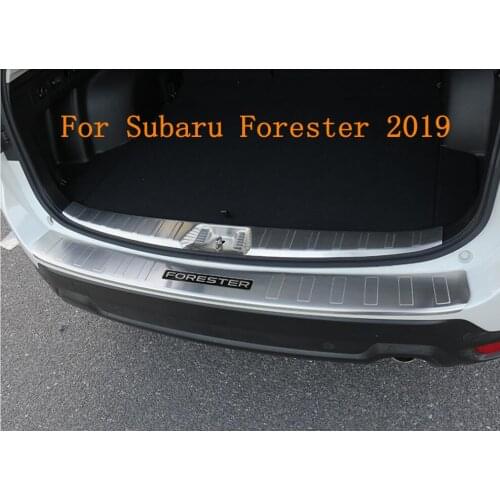 Car Rear Trunk Door Sill Scuff Plate Entry Guards Cargo Step For Subaru Forester 2019 2020