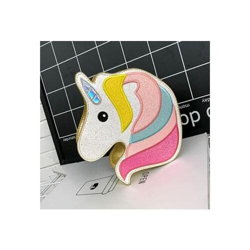 New Arrival Fashion Colored Embroidery Sequin Cute Unicorn Design Shoulder Bag Handbag Ladies Crossbody Messenger Bag Purse