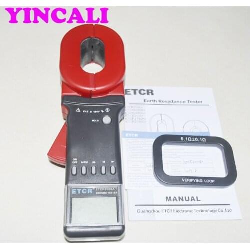 Newly Clamp Earth Resistance Tester ETCR2000A+ Clamp-On Digital Ground Resistance Tester 99 Sets Stored Data With Alarm Function