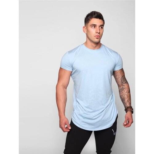 Casual Short sleeve t shirt Men Gym Fitness quick-drying Sports T-Shirt Male Bodybuilding Skinny Tee shirt Summer Tops Clothes