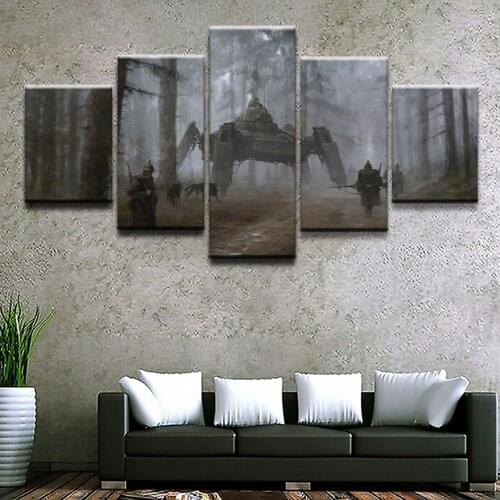 Modern Home Wall Art Decorative Unique Canvas Pictures Framework 5 Pieces Game Scythe Modular Poster HD Printed Oil Paintings