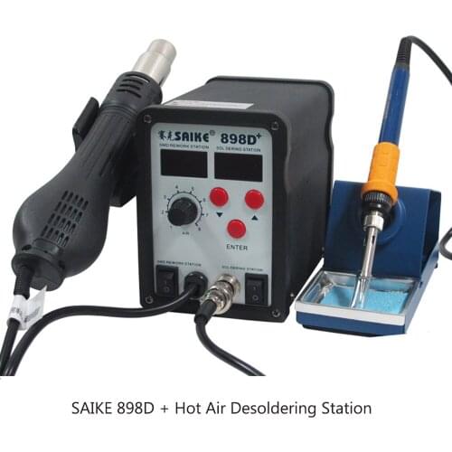 Heat Gun Desoldering Station Saike 898d+ Soldering Station Hot Air Gun The Upgrade Version Of Saike 898d 2 In 1