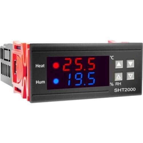SHT2000 Temperature Humidity Controller Thermostat Humidistat Indoor Brewing Incubator Thermometer Hygrometer AC110-230V