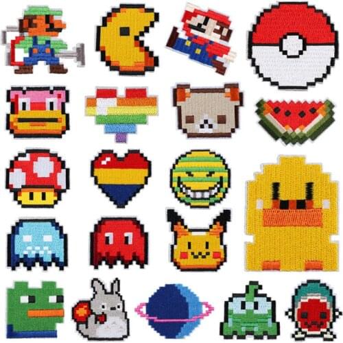 Japanese Anime Patch Mosaic Cartoon Embroidery Cloth Sticker Game Character Computer Embroidery Chapter
