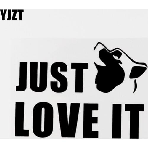 YJZT 15.5CM×11.2CM Just Love It Creative Decal Car Sticker Black/Silver Vinyl Car-styling 8C-0704