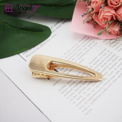 GH Angel 1pc Gold color Fashion Alloy Metal Hair Clip Styling Pin Fashion Barrette hairpin Bangs clip retro Woman Hair Accessory