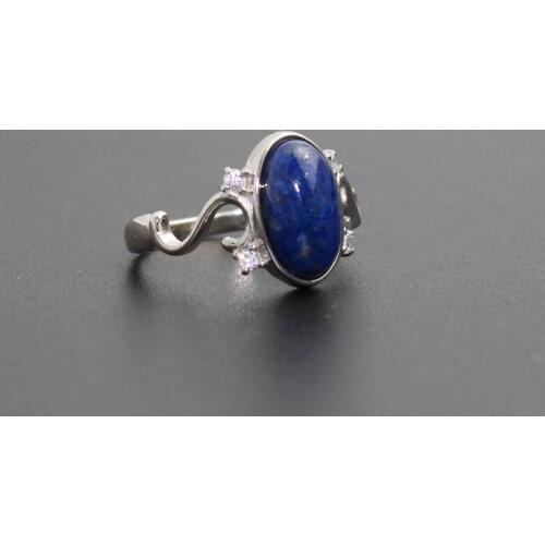 The Vampire Diaries Elena Gilbert 925 Sterling Silver Ring Lapis Lazuli Jewelry For Women Birthday Gifts